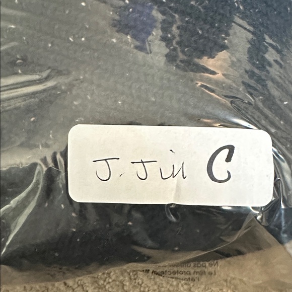 J Jill OS speckled blue oversized oblong crew neck short sleeve woman sweater - Picture 10 of 10